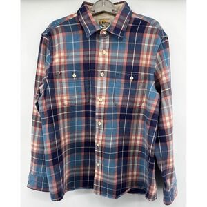 Faherty The Surf Flannel Bristol Plaid  Men's Size Large Heavyweight Shacket
